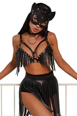 missisX Püsküllü Deri Fantezi Herness Set MissisX 9044