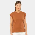 Vatka Görünümlü Kadın T-shirt Türen 3401 Tarçın detay görünüm