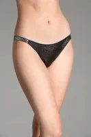 Kenarları Taş İşlemeli Slip Külot String New Bra 9018K Siyah görsel 5