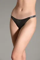 Kenarları Taş İşlemeli Slip Külot String New Bra 9018K Siyah görsel 6