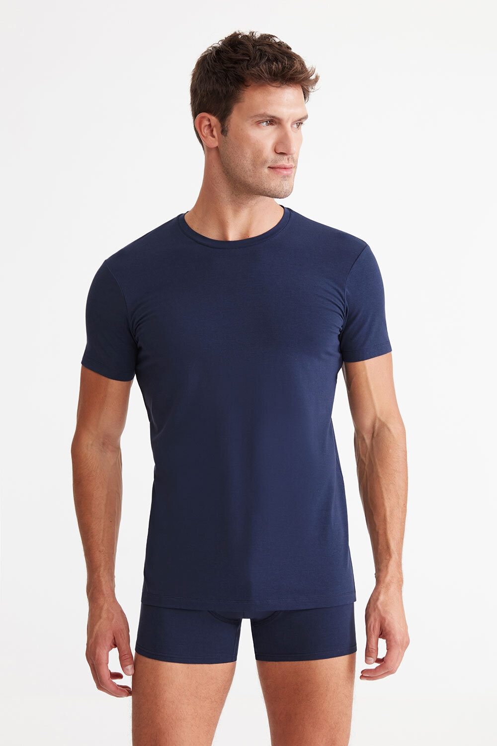 Kom Enzo Modal Bisiklet Yaka Erkek Tshirt
