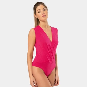 Türen Sıfır Kollu Kruvaze Yaka Çıtçıtlı Kadın Body Türen 3502 - Alternatif Görünüm