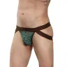 La Blinque Erkek  Mavi Leopar Jockstrap String 15728