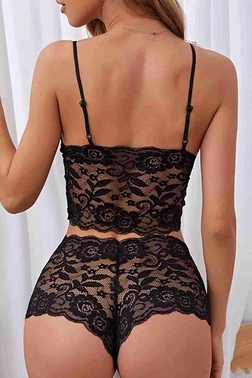 Merry See Merry See Dantel Sütyen Külot Takım Siyah - Alternatif Görünüm