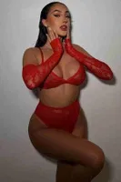 Eldivenli Fantazi Sütyen Külot Takım Kırmızı Merry See 4159 Kırmızı detay görünüm