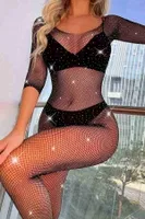 File Açık Detaylı Fantazi Taşlı Vücut Çorabı Siyah Merry See 79507 Siyah görsel 5