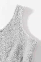 Kalın Askılı Peluş Crop Polar Alt Üst Pijama Takımı Gri Merry See MS4065 Gri farklı açı