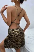 Yırtmaçlı Saten Leopar Gecelik Merry See MS2213 Çok Renkli farklı açı
