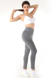 Miorre Mio Studio Gym Yüksek Bel Seamless Desenli Tayt Miorre 001-002110