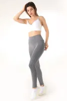 Mio Studio Gym Yüksek Bel Seamless Desenli Tayt Miorre 001-002110 Antrasit farklı açı