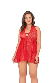 Moongirl Büyük Beden Kalın Askılı Kadın Tül Gecelik Moongirl MNL10021