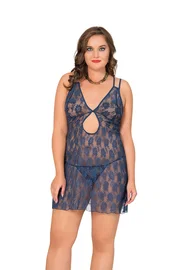 Moongirl Çift Askılı Büyük Beden Kadın Tül Gecelik Moongirl MNL10049