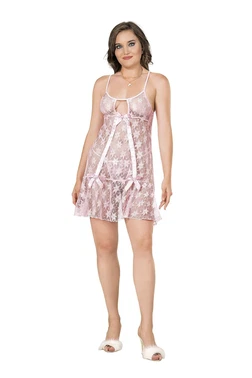 Moongirl Kurdelalı Desenli Büyük Beden Kadın Tül Gecelik Moongirl MNL10073 - Alternatif Görünüm