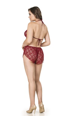 Moongirl Şortlu Sırt Dekolteli Büyük Beden Tül Gecelik Moongirl MNL10075 - Alternatif Görünüm