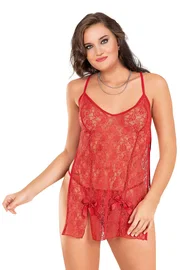 Moongirl Yanları Açık Büyük Beden Kadın Tül Gecelik Moongirl MNL10096