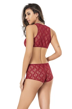 Moongirl Şortlu Büstiyerli Dantel Fantazi Takım Moongirl MNL433 - Alternatif Görünüm