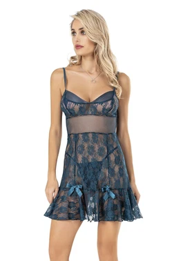 Moongirl Kurdelalı Dantel Transparan Fantazi Gecelik Moongirl 446