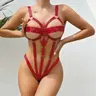 Deri Kırmızı Fantazi Body Harness NightLight 8600-1