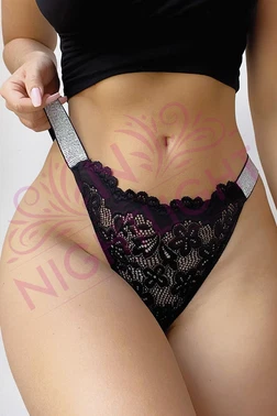 NightLight Dantel Yanları Lastikli Fantazi Külot Kahve NightLight 9116