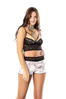 Dantel İşlemeli Büstiyerli Fantazi Şortlu Takım Nightlight 3530