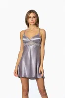 6Lı Saten Gelin Çeyiz Seti Pierre Cardin 6010 Mor görsel 25