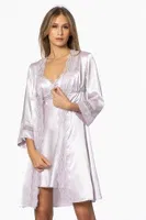 6Lı Saten Gelin Çeyiz Seti Pierre Cardin 6010 Lila görsel 7