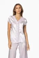 6Lı Saten Gelin Çeyiz Seti Pierre Cardin 6010 Lila görsel 6