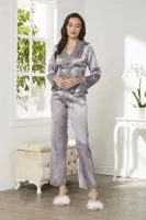 Saten 6Lı Gelin Çeyiz Seti Pierre Cardin 6335 Mor görsel 4