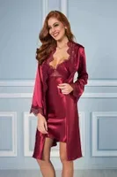 Saten 6Lı Gelin Çeyiz Seti Pierre Cardin 6335 Bordo görsel 16