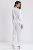 Saten 6Lı Gelin Çeyiz Seti Pierre Cardin 6335 Beyaz görsel 26