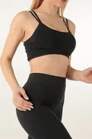 Seamless Askılı Spor DoReMi Sütyen 002-000152 Siyah farklı açı