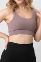 Seamless Fitilli Toparlayıcı Pedli Spor Sütyen DoReMi 002-000161 Vizon görsel 4