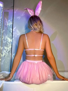 Real Passione Tütülü Pembe Fantezi Kadın Kostümü Real Passione 20053 - Alternatif Görünüm