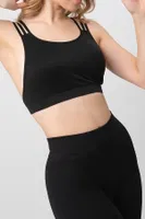 Sırt Askılı Seamless Pedli Spor Sütyen DoReMi 002-000160 Siyah detay görünüm