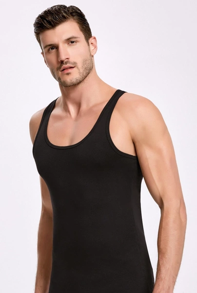 Siyah %100 Pamuk Sporcu Atlet İlke 1011