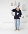 Uzun Kollu Yuvarlak Yaka Büyük Beden Kadın Pijama Takım Tekten 1830