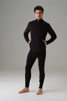 Termal Viloft Dik Yaka Fermuarlı Sweatshirt Dorense 2895 Siyah detay görünüm