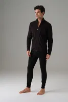 Termal Viloft Dik Yaka Fermuarlı Sweatshirt Dorense 2895 Siyah farklı açı