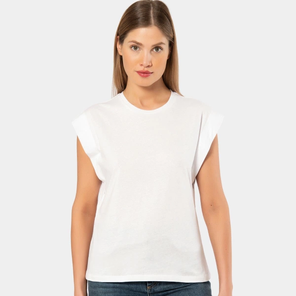 Bisiklet Yaka kısa Kollu Vatka Görünümlü T-shirt Türen 3401