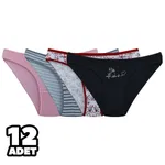 Karışık Desenli Ahu Bayan Bikini Külot 12Li Tutku 0546 Karışık Renk farklı açı