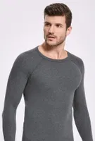 Unisex Viskon Kışlık Uzun Kollu Üst İlke 1301 Antrasit farklı açı