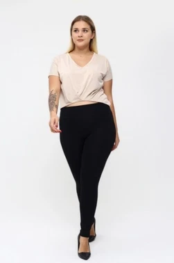 Vogsing Battal Beden Şardonlu Çelikli Yüksek Bel Tayt Vogsing 331 - Alternatif Görünüm