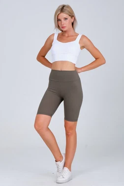 Vogsing Yeşil Fitilli Dalgıç Yüksek Belli Kadın Kısa Tayt Şort Vogsing 366 - Alternatif Görünüm