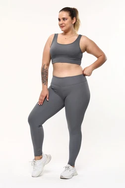 Vogsing Dalgıç Fitilli Büyük Beden Yüksek Bel Kadın Tayt Vogsing 393