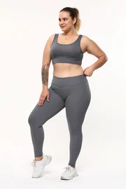 Vogsing Dalgıç Fitilli Büyük Beden Yüksek Bel Kadın Tayt Vogsing 393