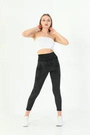 Vogsing Fransız Kadife Yüksek Bel Bayan Tayt Vogsing 478