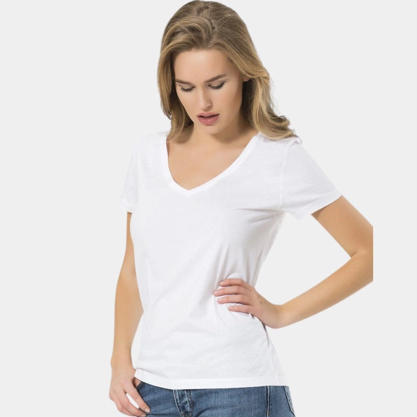 Wtshirt Milano Kısa Kollu V Yaka Kadın Tshirt