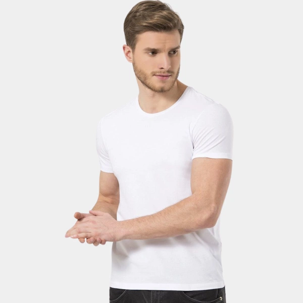 Kısa Kollu Bisiklet Yaka Wtshirt Monte Carlo Erkek Tshirt