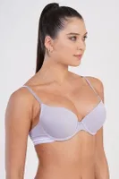 Yarım Push Up Pamuk Desteksiz Sütyen New Bra 5116 Lila görsel 14
