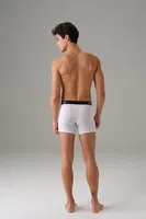  Erkek Torbalı Micro Modal Boxer 1529 Beyaz detay görünüm